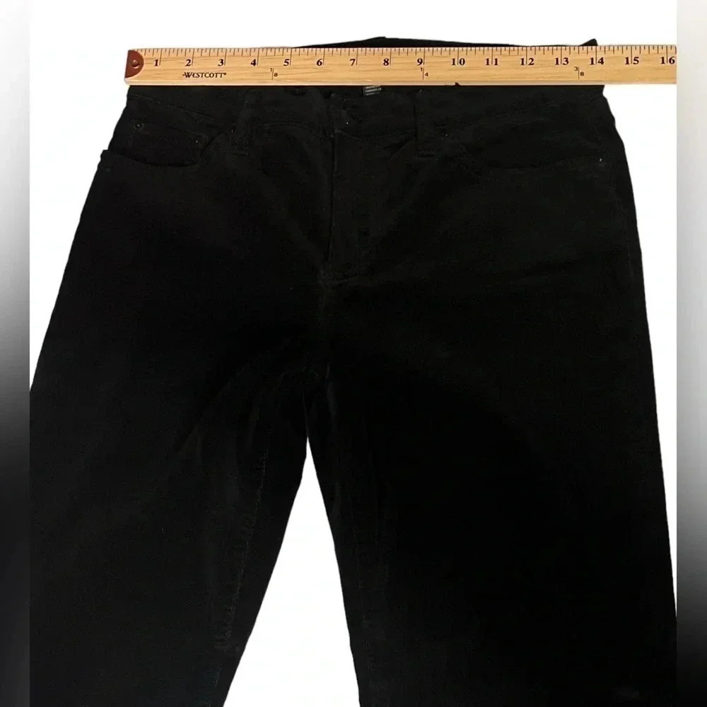 LRL Micro Corduroy Straight Leg Pants Classic Black Size 4 - Picture 9 of 15